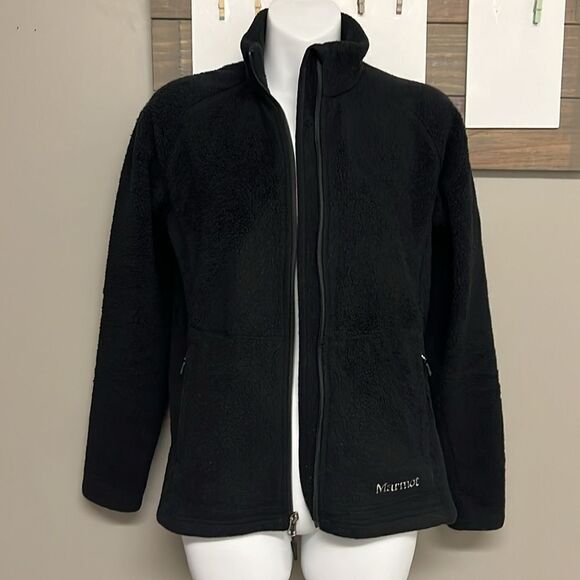 Marmot Women’s Black Full Zip Teddy Collared Long Sleeve Jacket w/ Pockets- Med - Picture 6 of 17